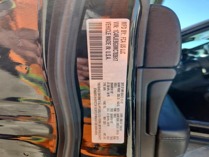 Продаж на аукціоні авто 2021 Jeep Grand Cherokee, vin: 1C4RJEBG8MC783617, номер лоту: 77694395