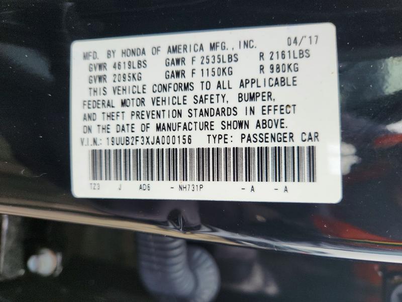Aukcja sprzedaży 2018 Acura Tlx, vin: 19UUB2F3XJA000156, numer aukcji: 78924215