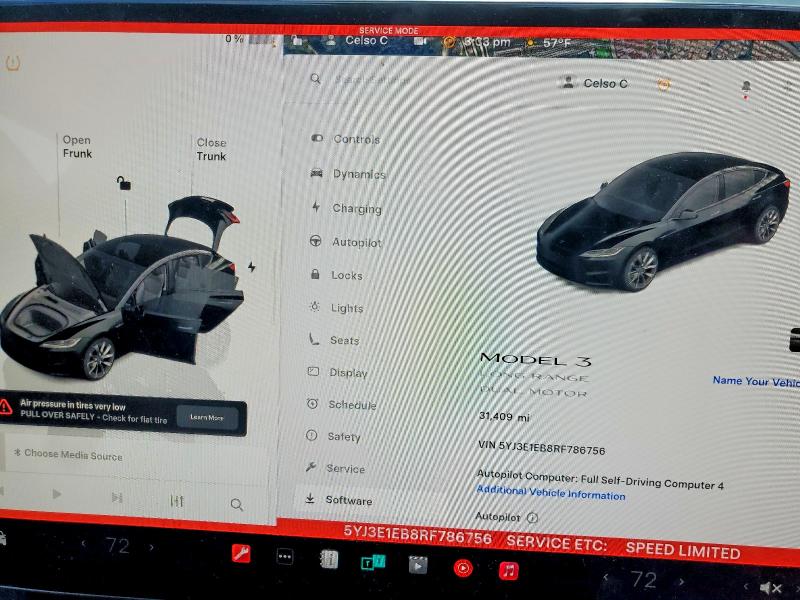 Продаж на аукціоні авто 2024 Tesla Model 3, vin: 5YJ3E1EB8RF786756, номер лоту: 77696265