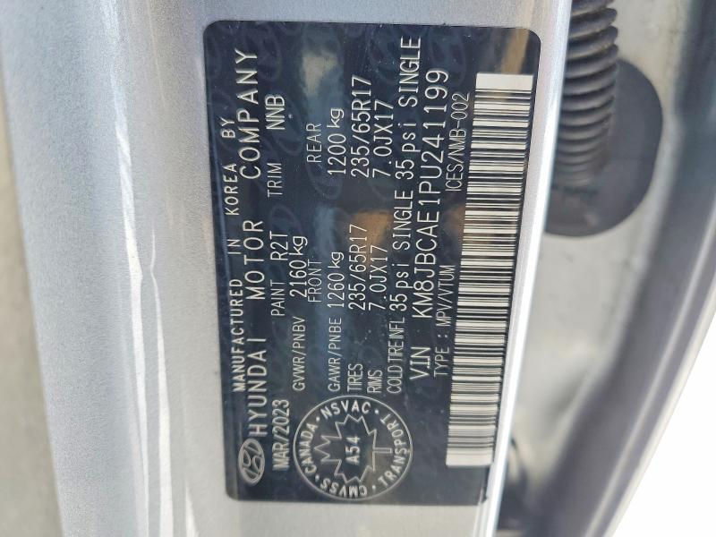 Продажа на аукционе авто 2023 Hyundai Tucson, vin: KM8JBCAE1PU241199, номер лота: 75534965