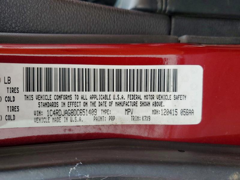 Продажа на аукционе авто 2013 Dodge Durango, vin: 1C4RDJAG8DC651409, номер лота: 78806625