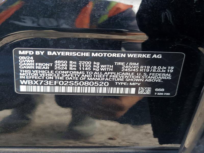 Aukcja sprzedaży 2025 Bmw X1 Xdrive2, vin: WBX73EF02S5080520, numer aukcji: 78050315