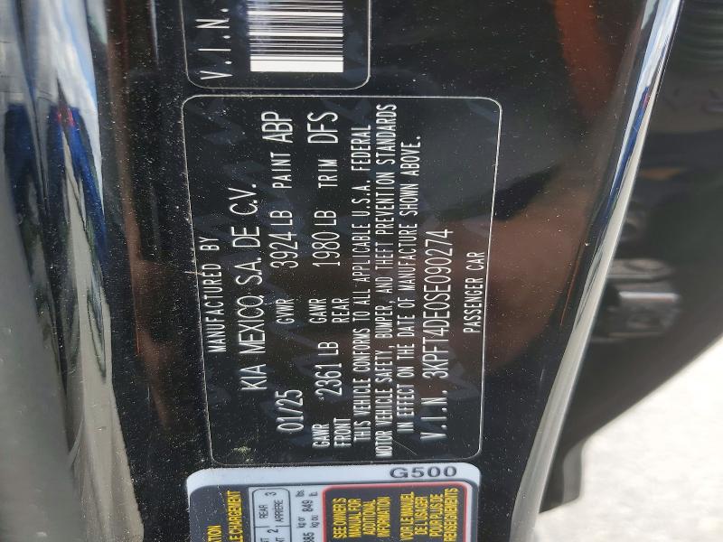 77967975 :رقم المزاد ، 3KPFT4DE0SE090274 vin ، 2025 Kia K4 مزاد بيع