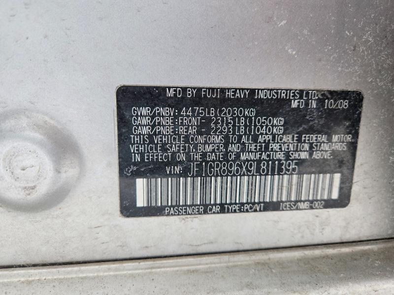 Продаж на аукціоні авто 2009 Subaru Impreza, vin: JF1GR896X9L811395, номер лоту: 78452995