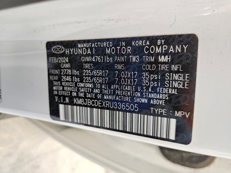 Продаж на аукціоні авто 2024 Hyundai Tucson, vin: KM8JBCDEXRU336505, номер лоту: 76117535