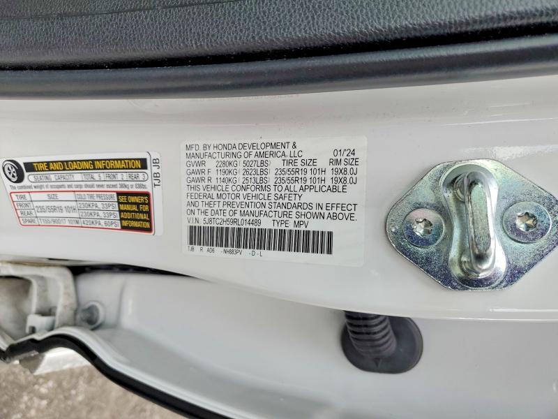 2024 Acura Rdx მანქანა იყიდება აუქციონზე, vin: 5J8TC2H59RL014489, აუქციონის ნომერი: 77380365