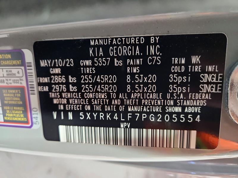 Aukcja sprzedaży 2023 Kia Sorento, vin: 5XYRK4LF7PG205554, numer aukcji: 75756965