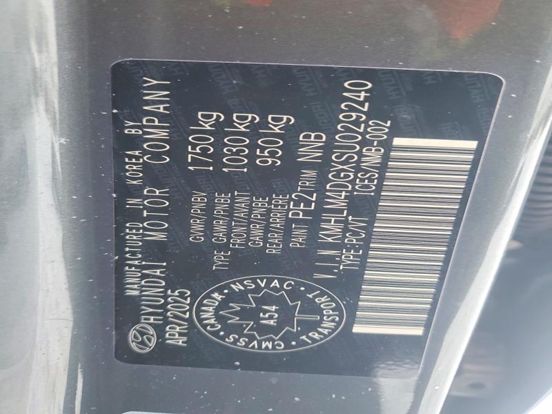2025 Hyundai Elantra მანქანა იყიდება აუქციონზე, vin: KMHLM4DGXSU029240, აუქციონის ნომერი: 75867615