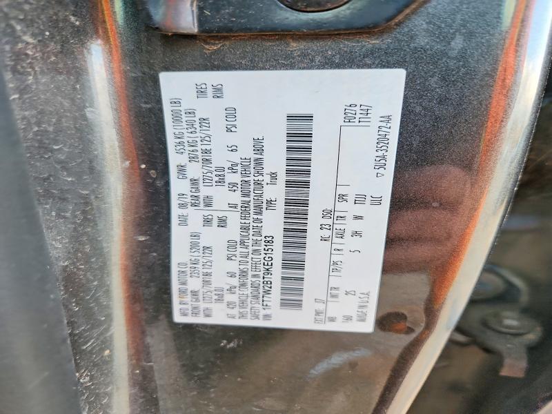 76370515 :رقم المزاد ، 1FT7W2BT9KEG15183 vin ، 2019 Ford F250 مزاد بيع