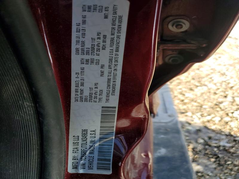 Aukcja sprzedaży 2020 Ram 1500, vin: 1C6SRFJT0LN349636, numer aukcji: 74510915