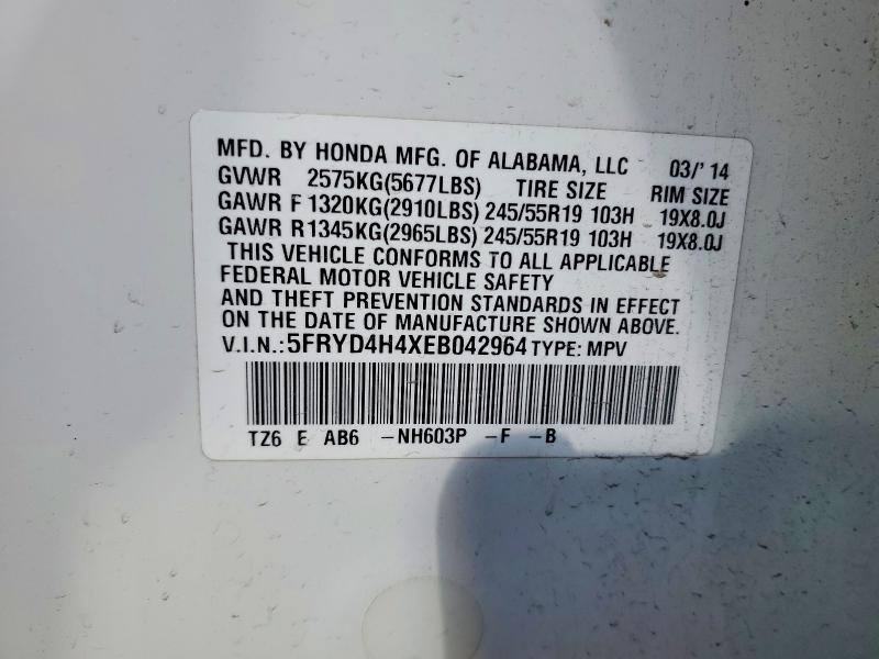 77298685 :رقم المزاد ، 5FRYD4H4XEB042964 vin ، 2014 Acura Mdx مزاد بيع