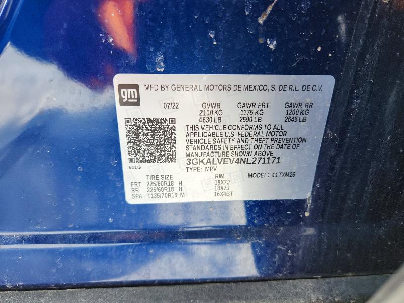 Aukcja sprzedaży 2022 Gmc Terrain, vin: 3GKALVEV4NL271171, numer aukcji: 76227085