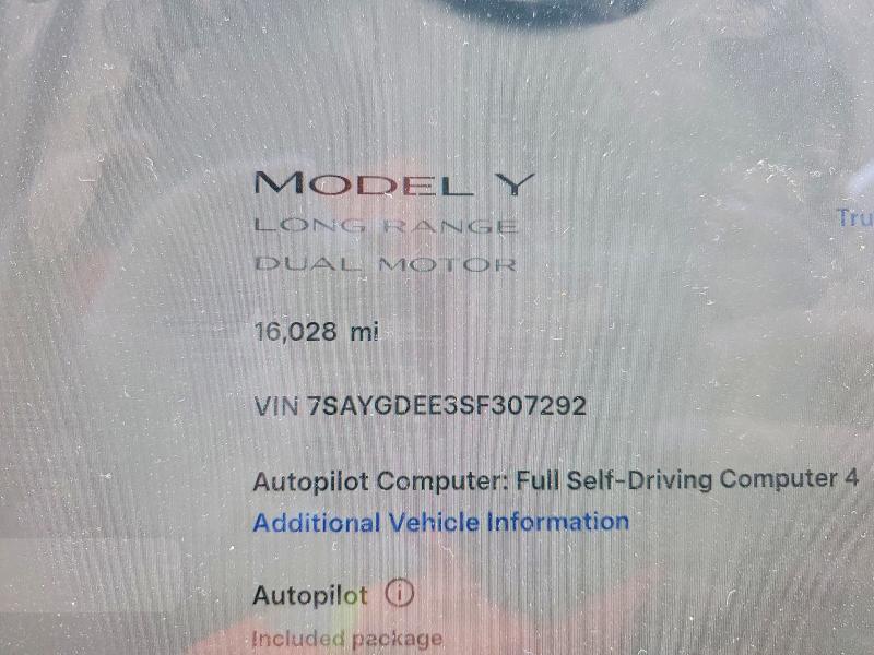 Продажа на аукционе авто 2025 Tesla Model Y, vin: 7SAYGDEE3SF307292, номер лота: 78102145