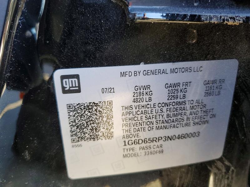 Aukcja sprzedaży 2022 Cadillac Ct4-v, vin: 1G6D65RP3N0460003, numer aukcji: 75732585
