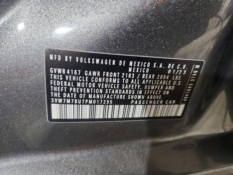 73289915 :رقم المزاد ، 3VW7M7BU7PM017295 vin ، 2023 Volkswagen Jetta مزاد بيع