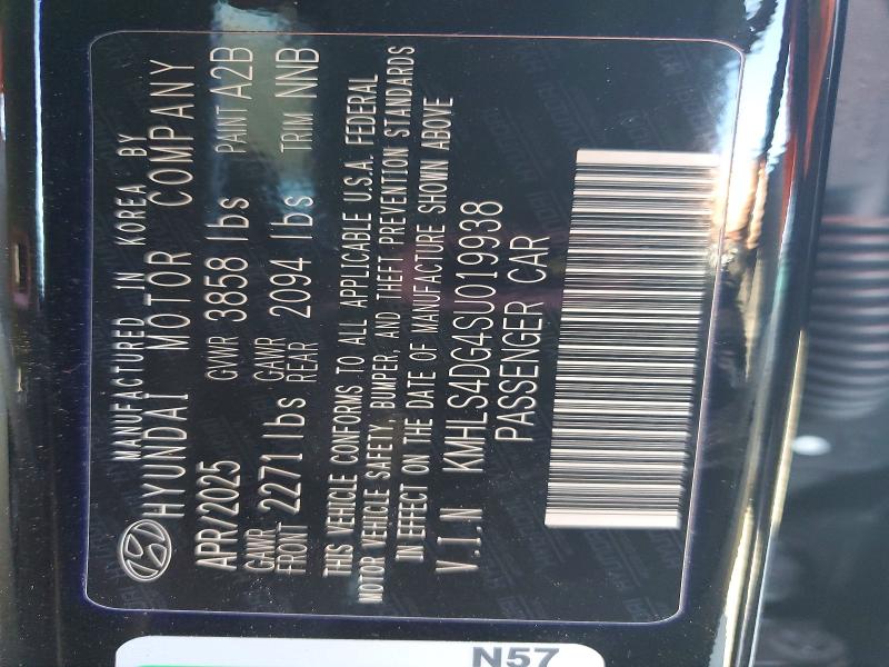 2025 Hyundai Elantra მანქანა იყიდება აუქციონზე, vin: KMHLS4DG4SU019938, აუქციონის ნომერი: 75222575