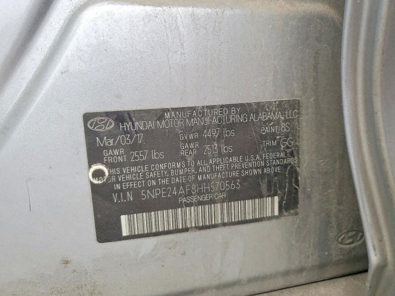 Aukcja sprzedaży 2017 Hyundai Sonata, vin: 5NPE24AF8HH570563, numer aukcji: 79021665