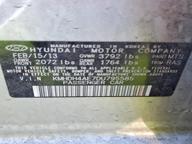 Продаж на аукціоні авто 2013 Hyundai Elantra, vin: KMHDH4AE7DU795585, номер лоту: 79107255