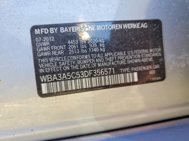 Aukcja sprzedaży 2013 Bmw 328, vin: WBA3A5C53DF356571, numer aukcji: 76360525