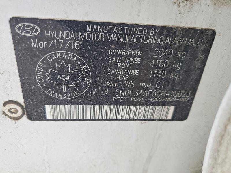 Aukcja sprzedaży 2016 Hyundai Sonata, vin: 5NPE34AF8GH415023, numer aukcji: 76219475