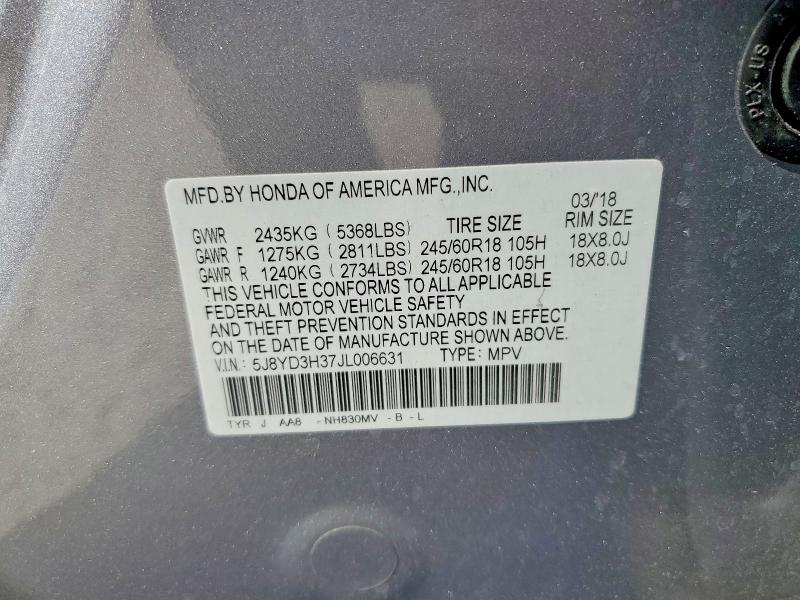 Продаж на аукціоні авто 2018 Acura Mdx, vin: 5J8YD3H37JL006631, номер лоту: 76970505
