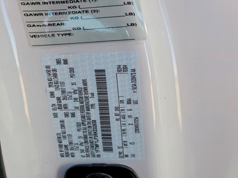 2024 Ford F150 მანქანა იყიდება აუქციონზე, vin: 1FTMF1LP3RKE02658, აუქციონის ნომერი: 79382665