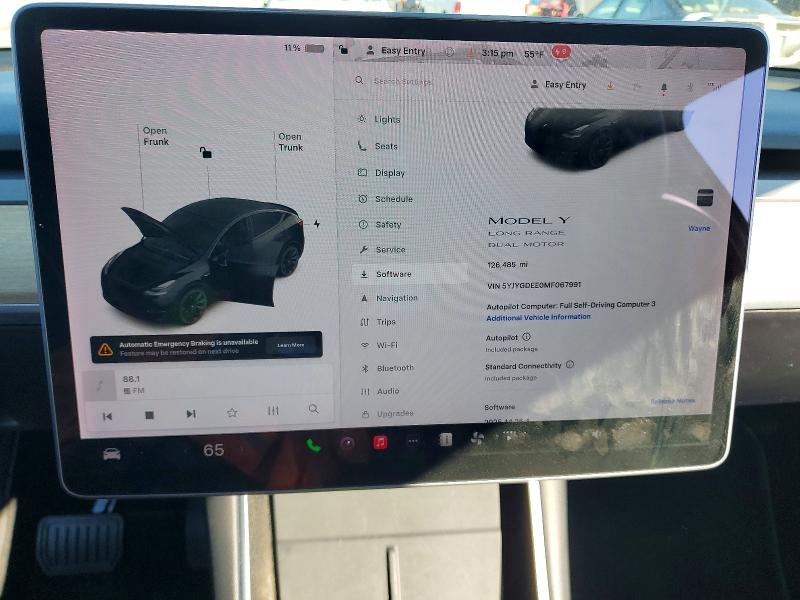 Aukcja sprzedaży 2021 Tesla Model Y, vin: 5YJYGDEE0MF067991, numer aukcji: 76229675