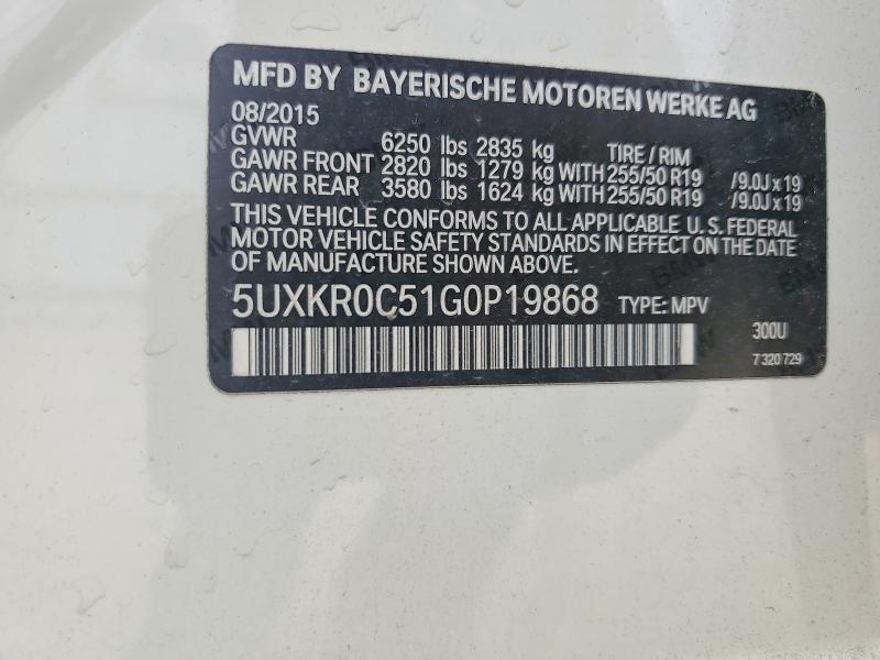 Продажа на аукционе авто 2016 Bmw X5, vin: 5UXKR0C51G0P19868, номер лота: 77749305