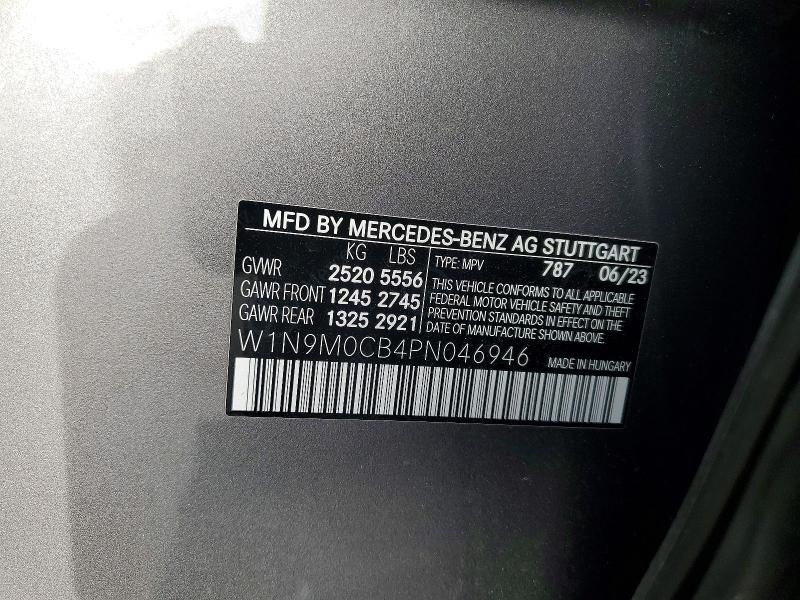 Продаж на аукціоні авто 2023 Mercedes-benz Eqb, vin: W1N9M0CB4PN046946, номер лоту: 76521165
