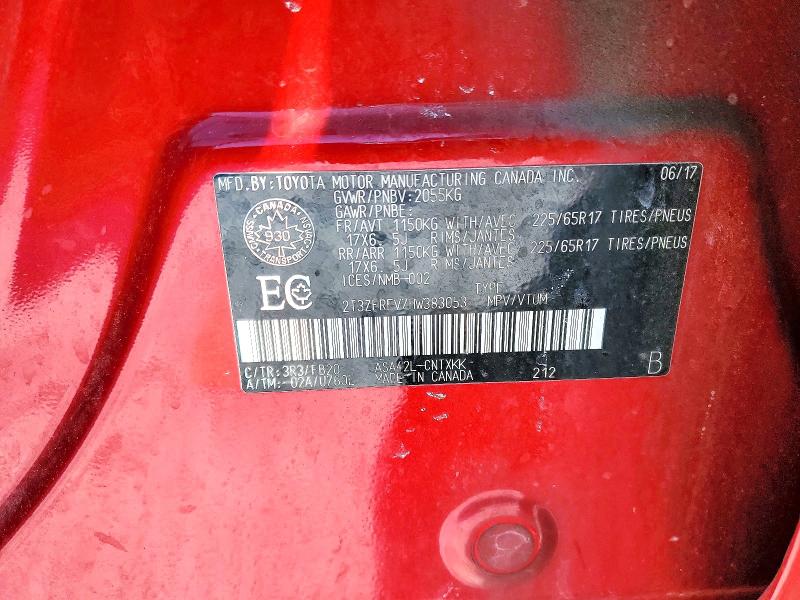Продажа на аукционе авто 2017 Toyota Rav4, vin: 2T3ZFREV7HW383053, номер лота: 77347155