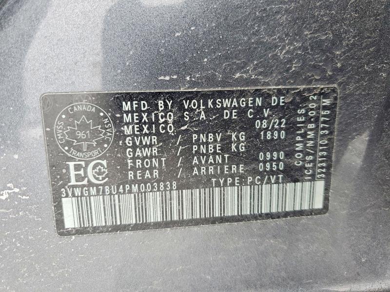 Aukcja sprzedaży 2023 Volkswagen Jetta, vin: 3VWGM7BU4PM003838, numer aukcji: 78476635