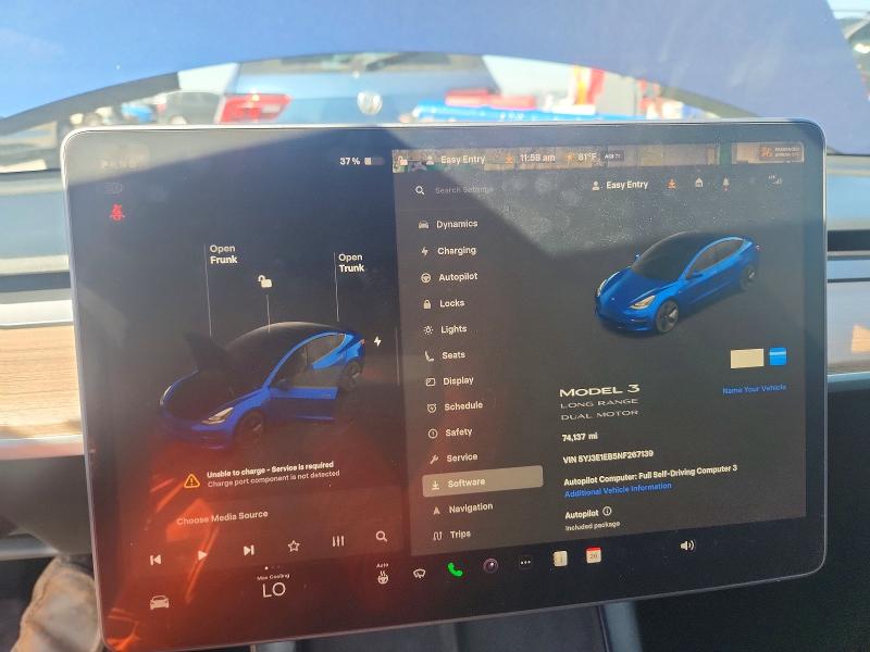 78668985 :رقم المزاد ، 5YJ3E1EB5NF267139 vin ، 2022 Tesla Model 3 مزاد بيع