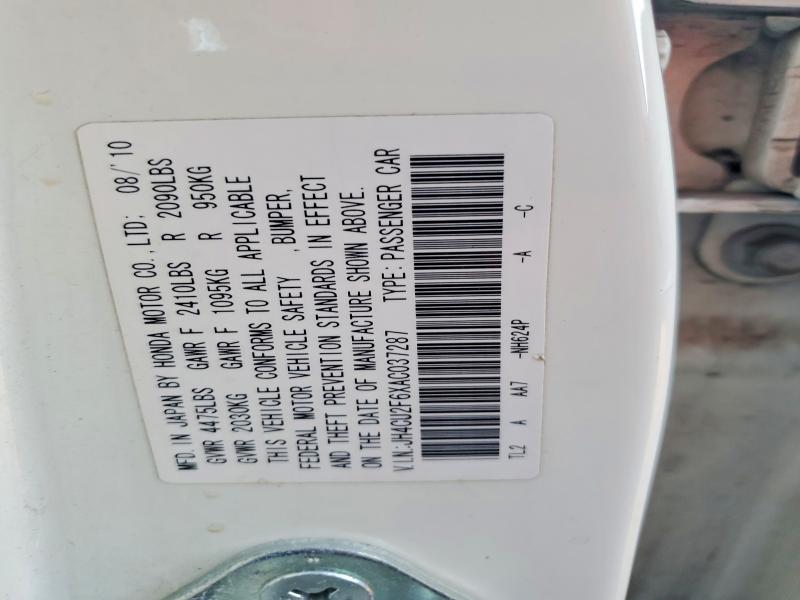 Aukcja sprzedaży 2010 Acura Tsx, vin: JH4CU2F6XAC037287, numer aukcji: 77537465