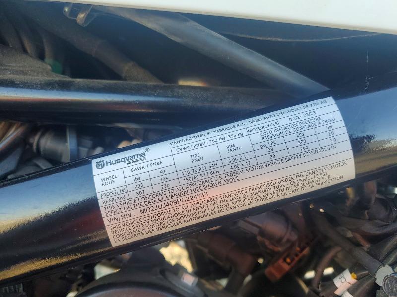Aukcja sprzedaży 2023 Husqvarna Vitpilen 401/svartpilen 401, vin: MD2JUJ409PC224833, numer aukcji: 76644035