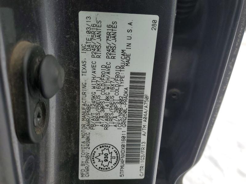 Продажа на аукционе авто 2013 Toyota Tacoma, vin: 5TFMU4FNXDX016011, номер лота: 76026515