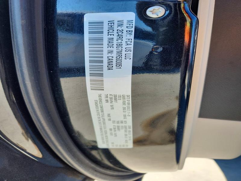 76142805 :رقم المزاد ، 2C4RC1BG7MR503051 vin ، 2021 Chrysler Pacifica مزاد بيع
