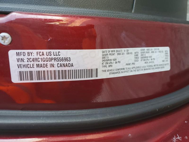 77318055 :رقم المزاد ، 2C4RC1GG0PR556963 vin ، 2023 Chrysler Pacifica مزاد بيع
