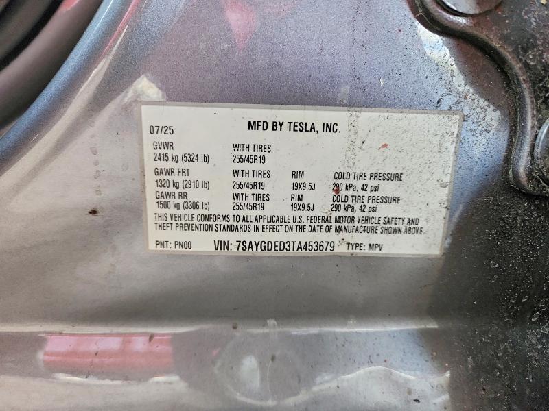 Продажа на аукционе авто 2026 Tesla Model Y, vin: 7SAYGDED3TA453679, номер лота: 76413185