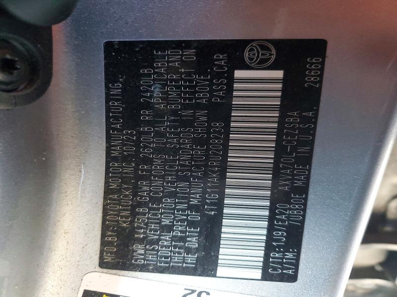 78428035 :رقم المزاد ، 4T1G11AK4RU208238 vin ، 2024 Toyota Camry مزاد بيع