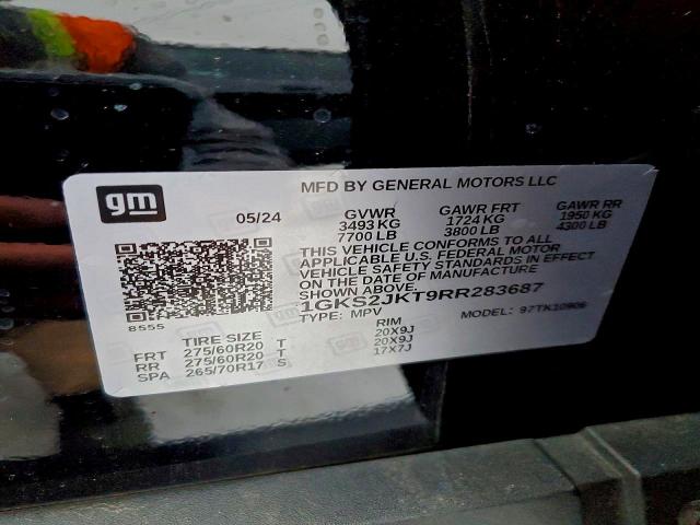 2024 Gmc Yukon Xl D მანქანა იყიდება აუქციონზე, vin: 1GKS2JKT9RR283687, აუქციონის ნომერი: 76230695