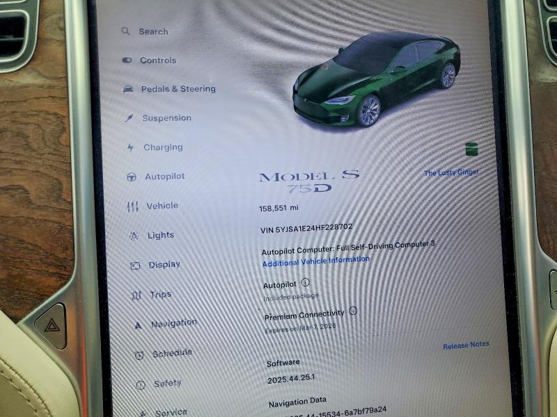 Aukcja sprzedaży 2017 Tesla Model S, vin: 5YJSA1E24HF228702, numer aukcji: 75500955