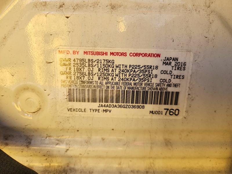 Продаж на аукціоні авто 2016 Mitsubishi Outlander, vin: JA4AD3A36GZ036908, номер лоту: 78981185