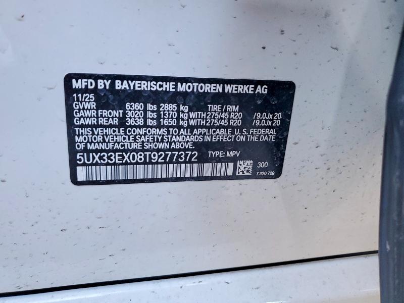 Aukcja sprzedaży 2026 Bmw X6, vin: 5UX33EX08T9277372, numer aukcji: 77136645