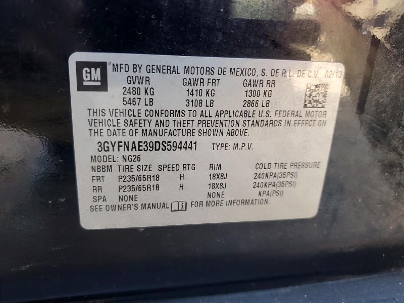Продажа на аукционе авто 2013 Cadillac Srx, vin: 3GYFNAE39DS594441, номер лота: 77584775