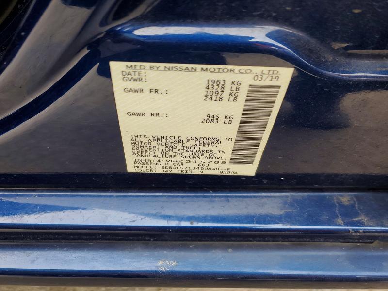 Продажа на аукционе авто 2019 Nissan Altima, vin: 1N4BL4CV6KC215789, номер лота: 77630675