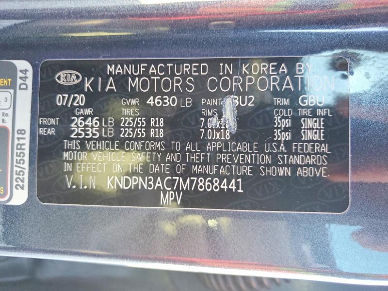 Aukcja sprzedaży 2021 Kia Sportage, vin: KNDPN3AC7M7868441, numer aukcji: 79103105