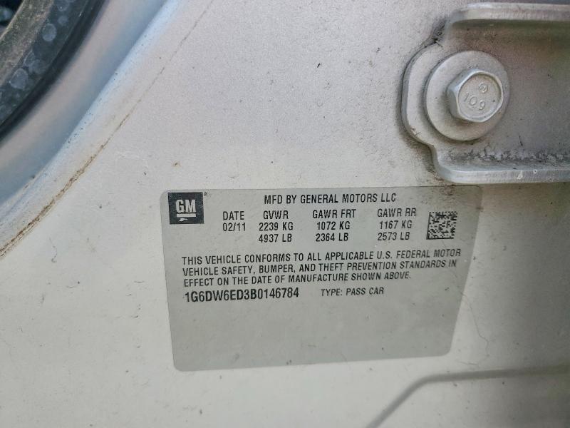 2011 Cadillac Sts მანქანა იყიდება აუქციონზე, vin: 1G6DW6ED3B0146784, აუქციონის ნომერი: 77656065