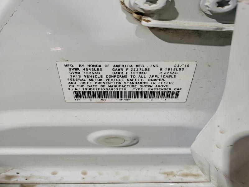 75578985 :رقم المزاد ، 19UDE2F8XGA003229 vin ، 2016 Acura Ilx مزاد بيع