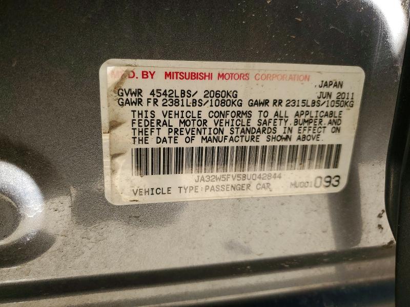 Продаж на аукціоні авто 2011 Mitsubishi Lancer, vin: JA32W5FV5BU042844, номер лоту: 79430815