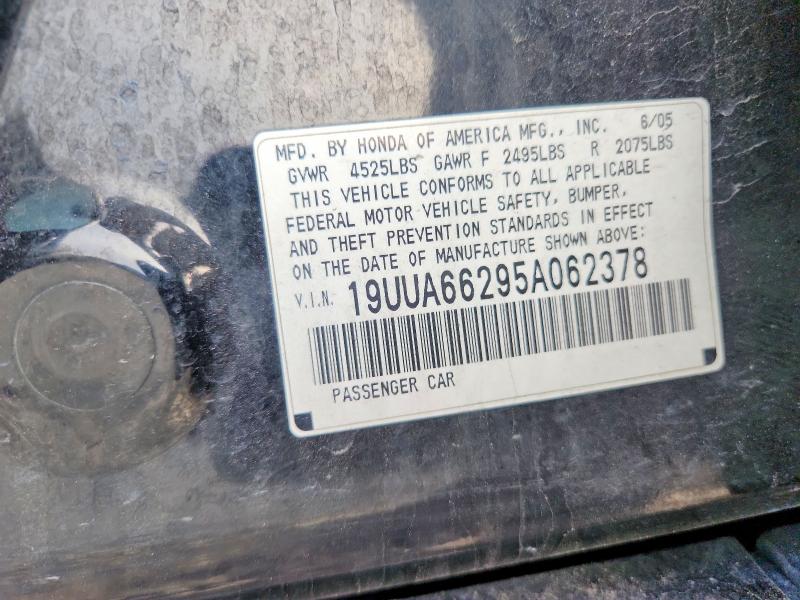 77776695 :رقم المزاد ، 19UUA66295A062378 vin ، 2005 Acura Tl مزاد بيع